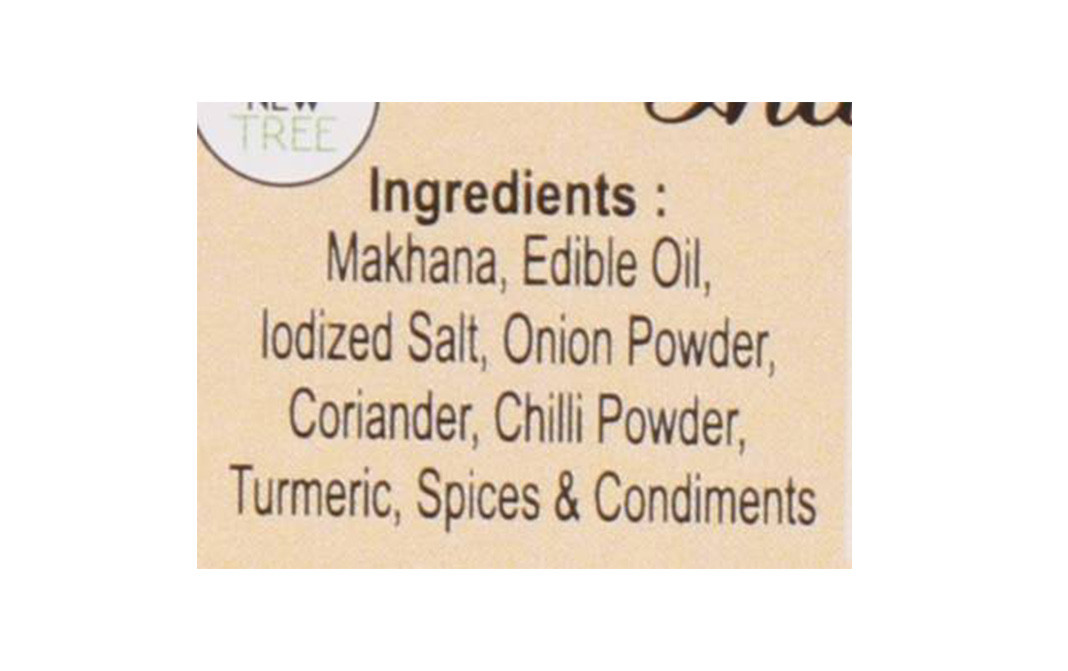 New Tree Munchbox Roasted Mini Makhana, Indian Masala   Glass Jar  150 grams